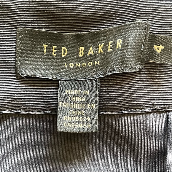 Ted Baker London Akva Kensington Floral Black Body-Con Dress Size 10 - Picture 9 of 16